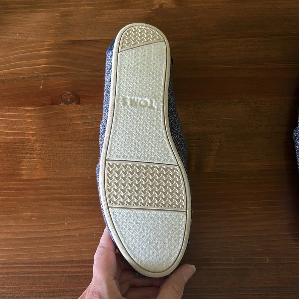 Ladies Toms Navy Classic Shoes - Picture 9 of 13